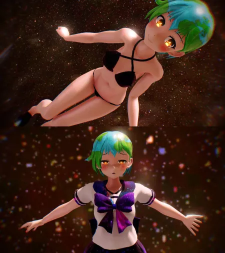 Bikini Earth-chan by Frocharocha