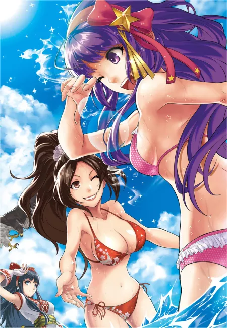 Bikini Mai and Athena + Non-Bikini Nakoruru (Pepearcoiris) [King of Fighters] by Souted