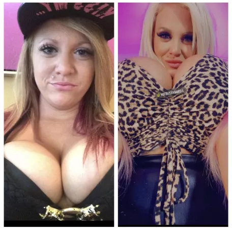 Bimbofication before and after [F] by Hotbustybarbiex