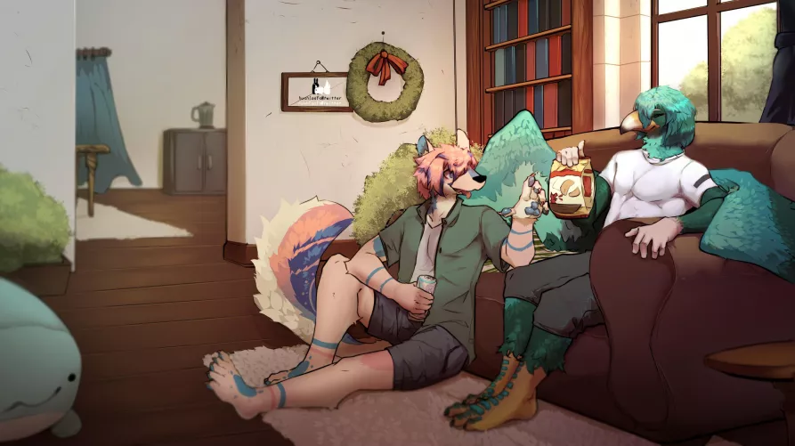 Birb n fomx🕊 (by me hushloafs@twitter) by HushTheBlues