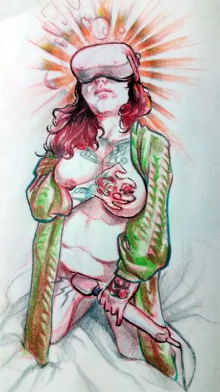 'Birth of Venus Vibez' drawing by me by DarqArtz