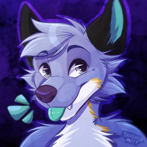 Birthday Dog 🐶 (art by me - trashedmutt on Twitter) by trash-mutt