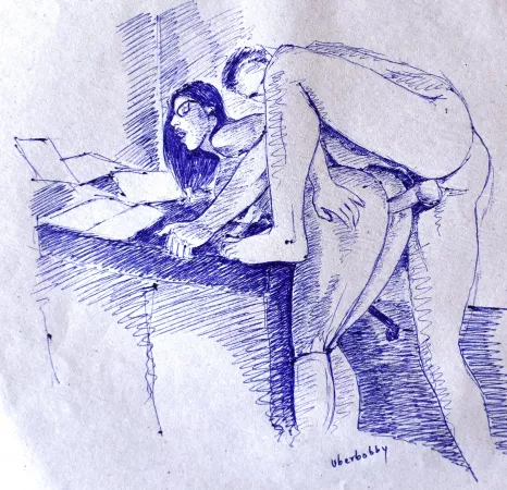 Bit of August Ames by uberbobbydraws