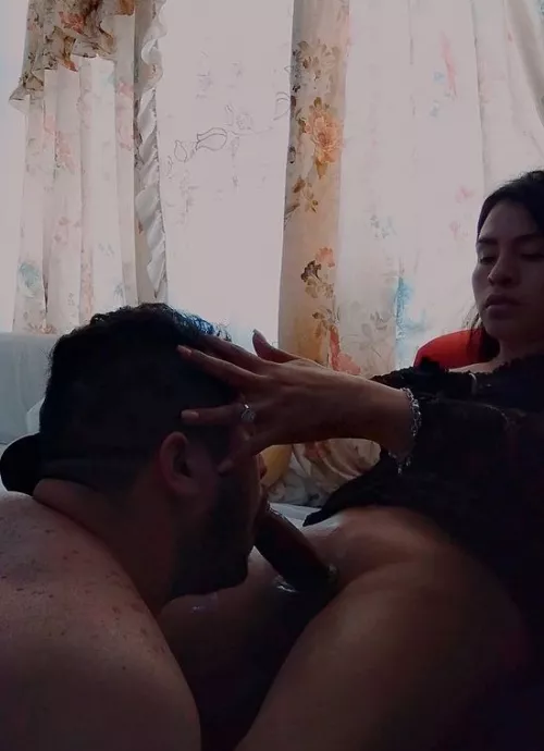 Bitch boy sucking tgirl cock by ellasmitherson