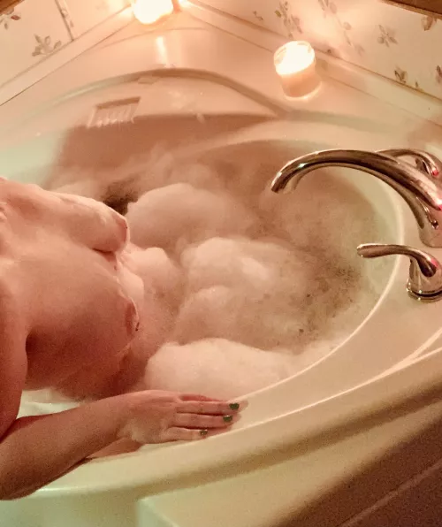 Black bath bomb bubble bath…and boobies ❤️ by Kindlenark