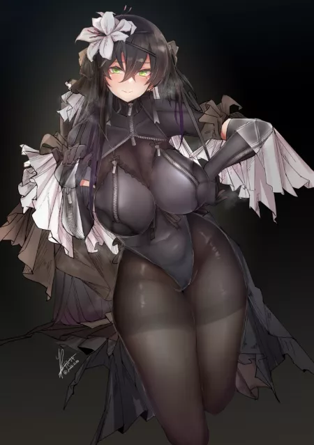 Black Bodysuit & Tights by CheetahSperm18