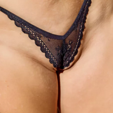 Black Cameltoe lace string by Gaia_On_Top