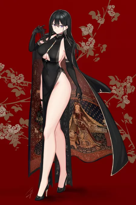 Black China Dress [Original] by CheetahSperm18