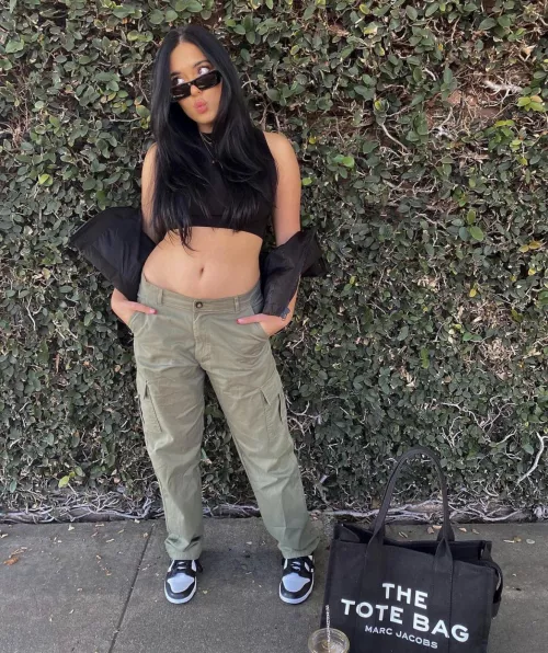 Black crop top by FamiliarBelt123