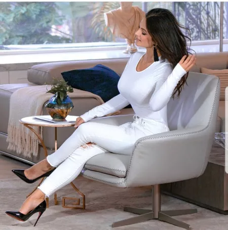 Black Heels and White Outfit by IllDrop2