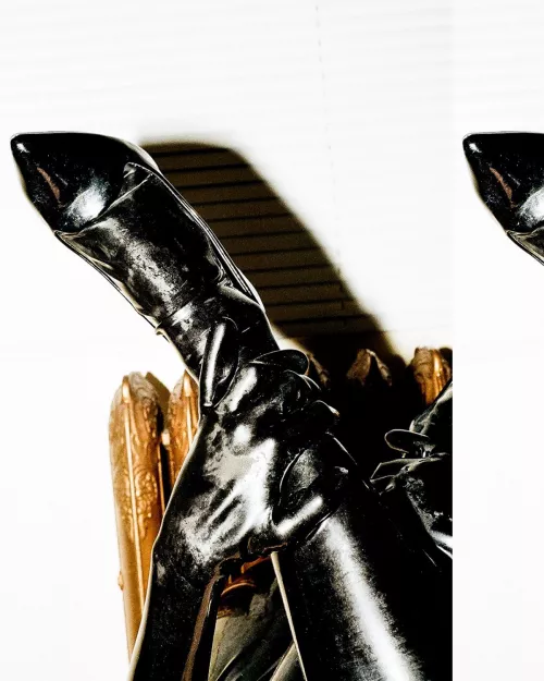 Black Latex and Black Patent Leather Heels [oc] by pains_grey