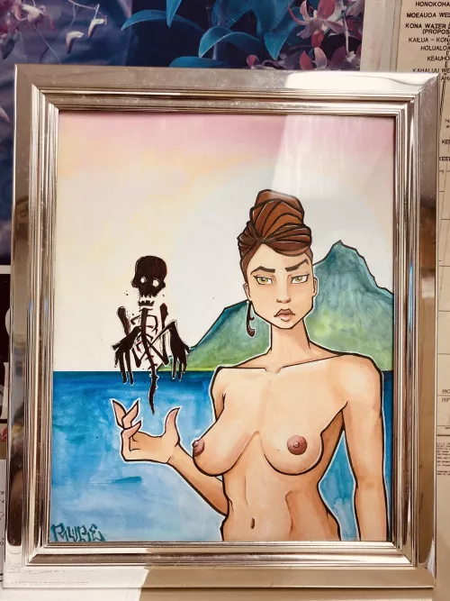 Black magic woman, me, water color and copics, 2021 by postalnudes