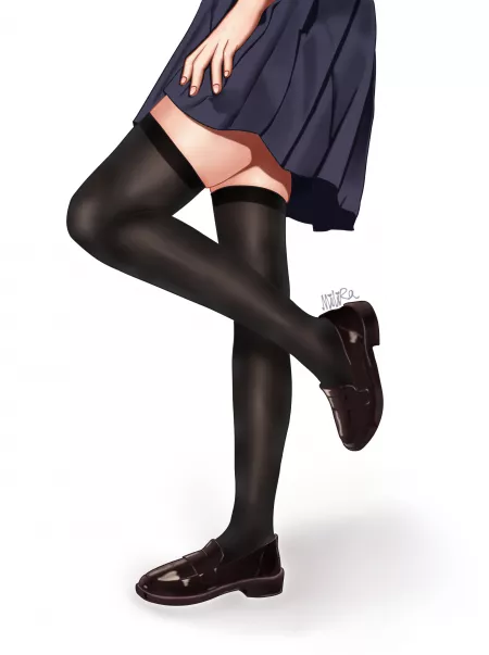Black thigh highs [Original] by IT_IS_ME1987