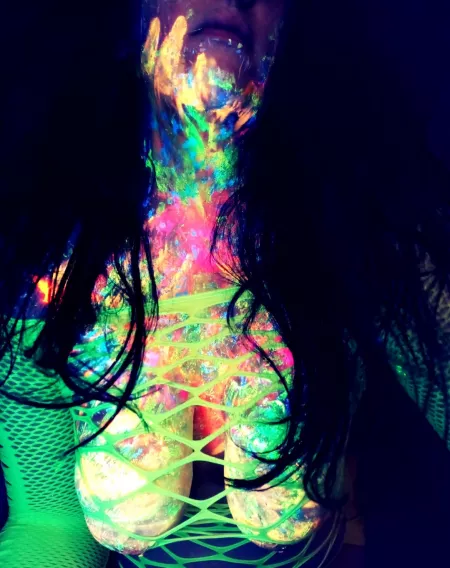 Blacklight paint is my fav 💚 by [deleted]