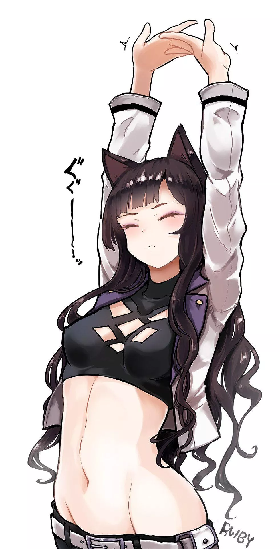 Blake stretching [RWBY] posted by rtaw25