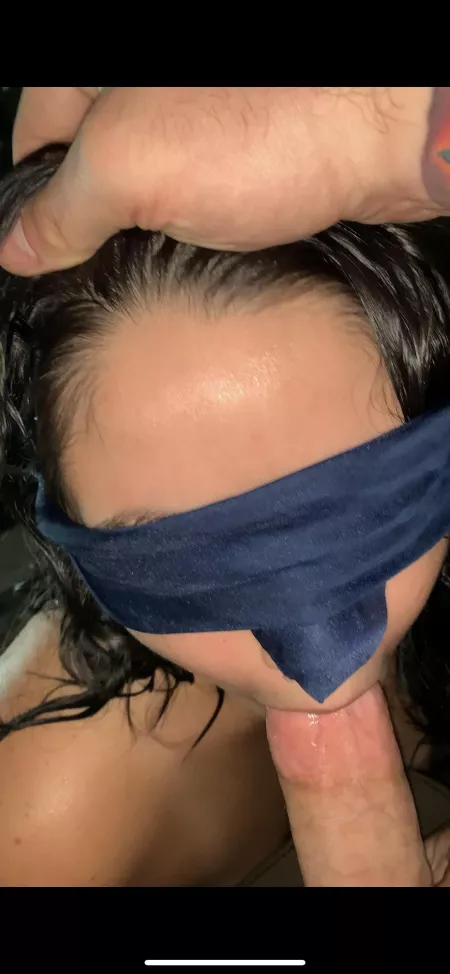 Blind folded and gagged with daddies cock 🤤 OC by SinfulDaze