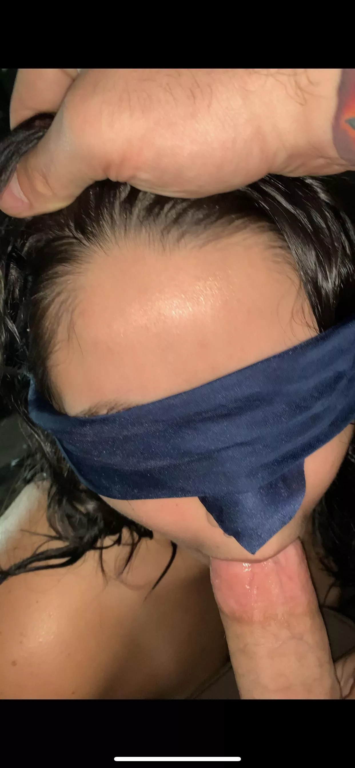 Blind folded and gagged with daddies cock 🤤 OC posted by SinfulDaze