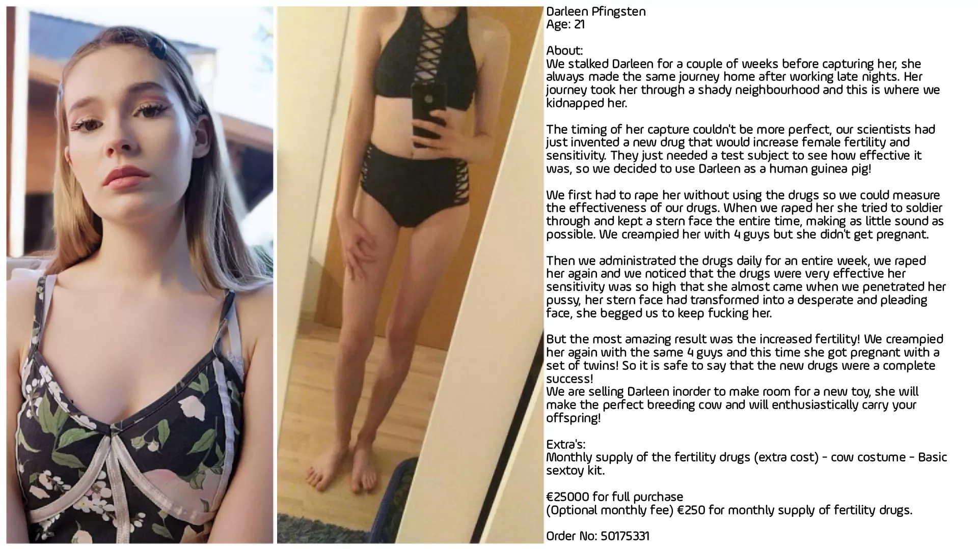 Blond fertile whore up for sale! posted by Little_Interview6355