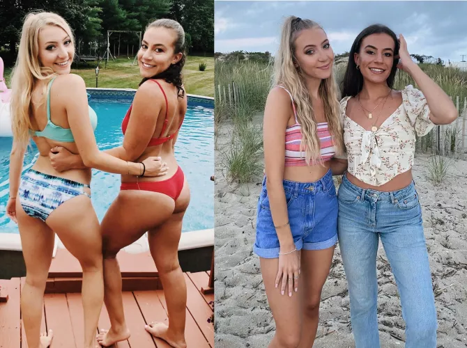 Blonde & Brunette by asdfjhsdfa