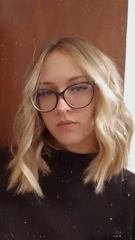 BLONDE GIRL WITH GLASSES DO YOU LIKE IT? by mamapacks