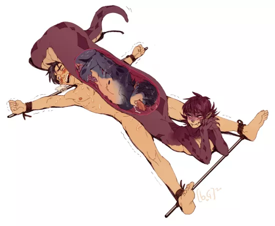 Blowjob from the Inside[F/M/M][Unwilling][Artist: bG] by ThrowAwayThisEntireS