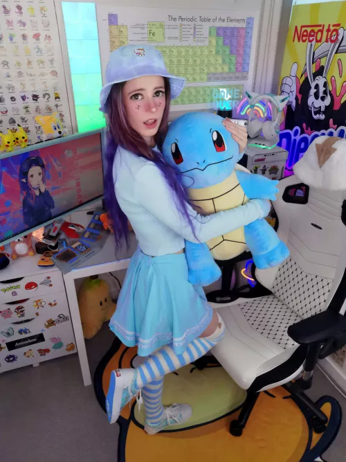 blue and white thigh highs 😊💎 by lilfakegamer