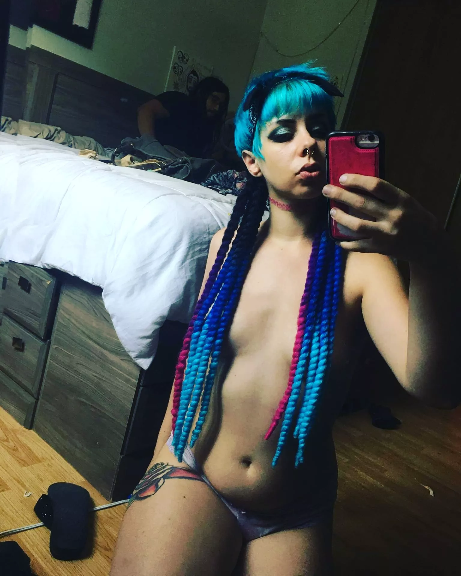 Blue dreads just hit different, dont they ? posted by HelloMissBeastly