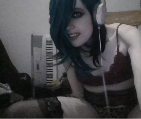 blue haired sissy slut by BornDiff