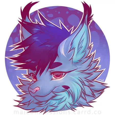 Blue Lynx Sraven! (art by me @maimoonrabbit) by maimairabbit