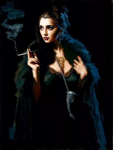 Blue Rabbit, by Argentine painter Fabian Perez (2013) by outra_pessoa