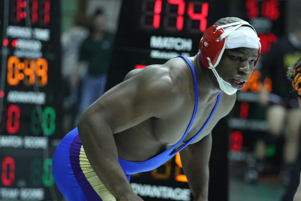 Blue Singlet posted by Arunwrestler