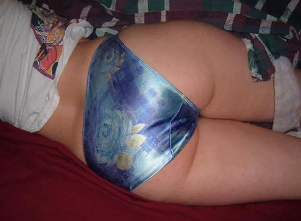 Blue stripes and floral by panty_overload