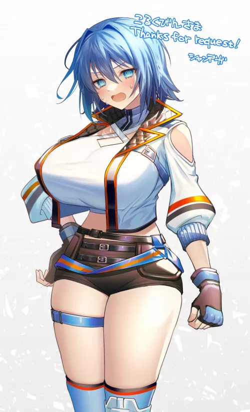 Blue Thigh Band by CheetahSperm18