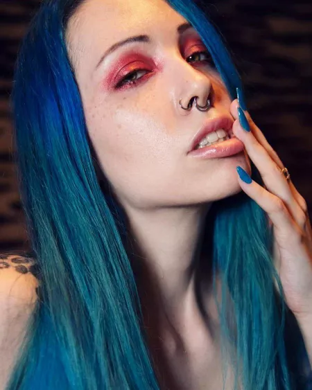 Blue vamp claws 🦇💙 by VulgarKittyx69