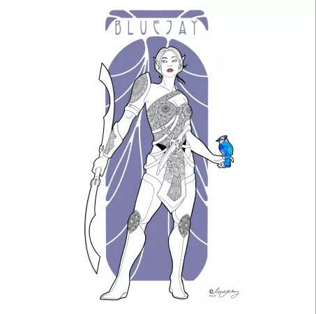 'Bluejay', Me, Digital, 2020 by Leadjockey