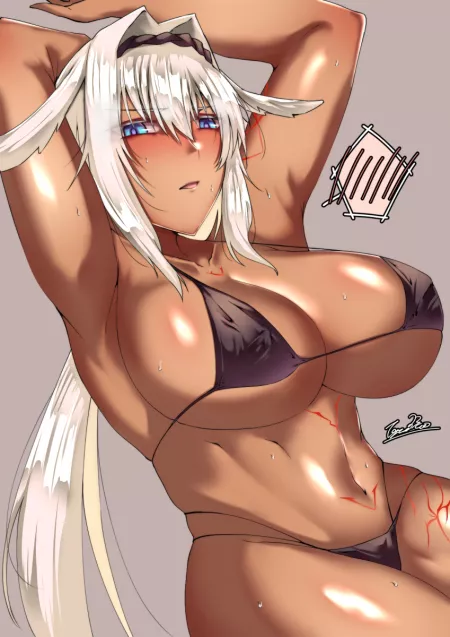 Blushing, Bikini Caenis. by Amaterasuu69