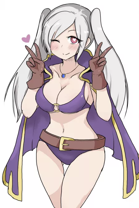Blushing Swimsuit Robin by Gunzerker111