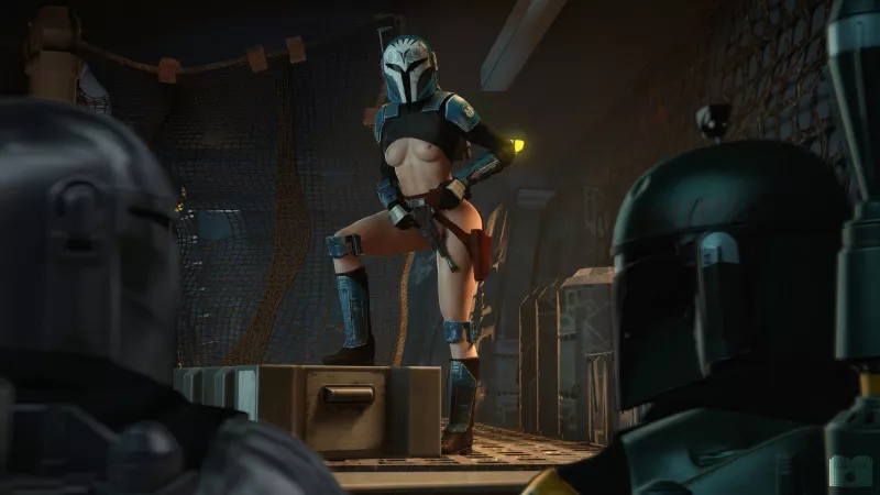 Bo Katan challenges Mando and Boba to prove they are true Mandalorians (centerfoldersfm) by celebsadmirer