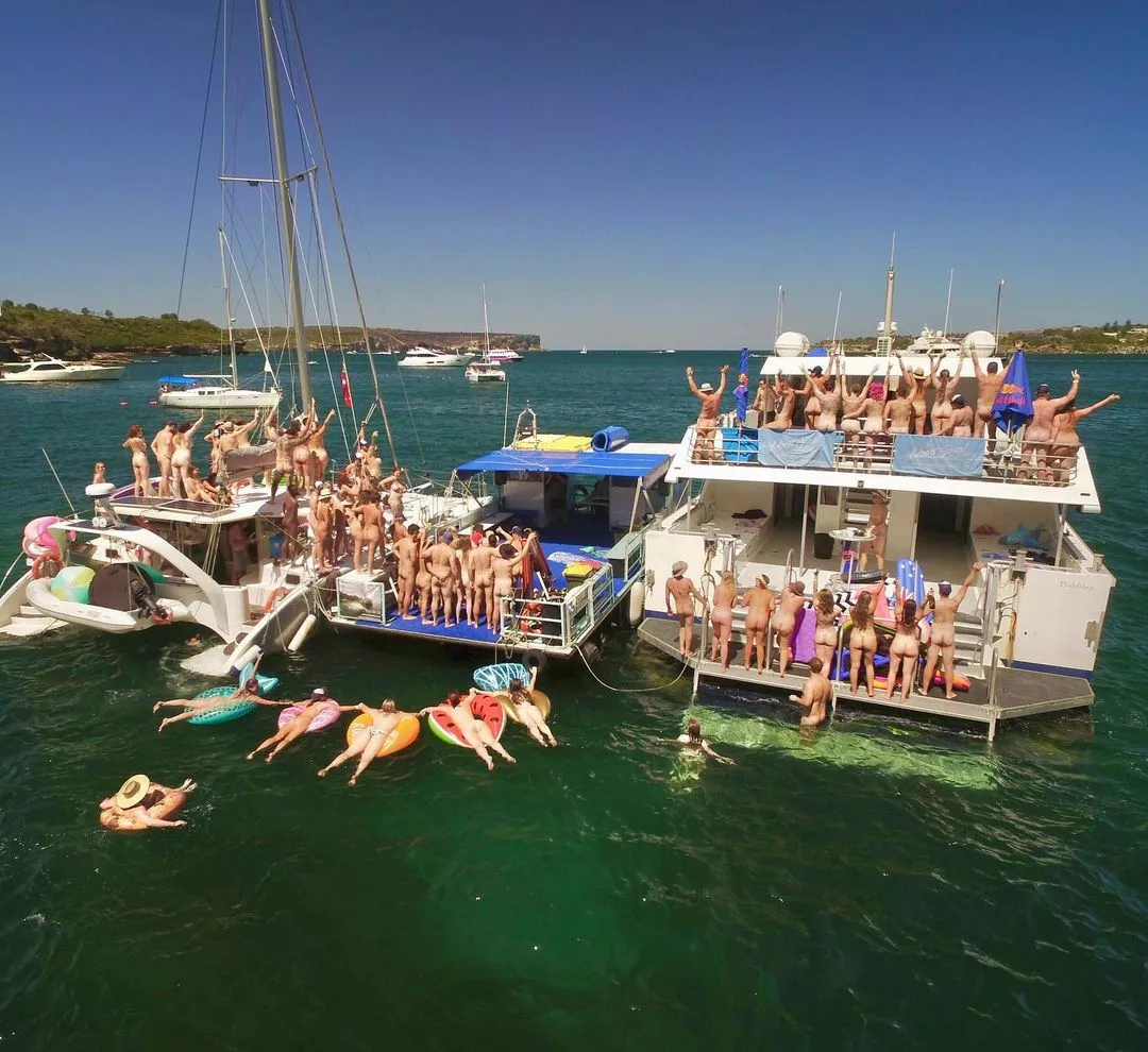 Boats gathering - Get Naked Australia posted by NaturistPictures