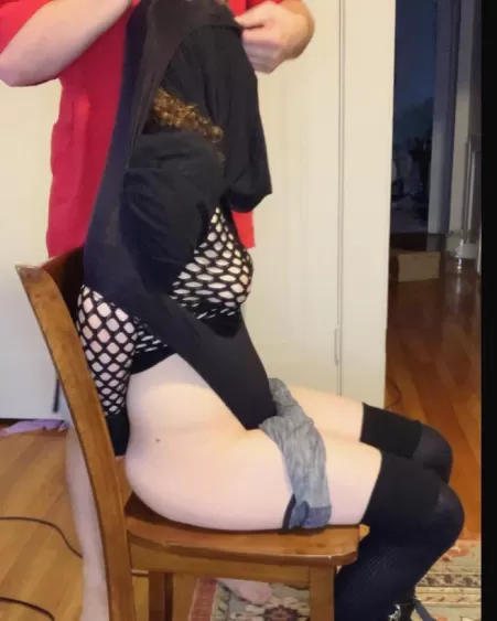 Bondage chair wedgie up on the forbidden site (@koi.kink on Insta @KoiKink on Twitter.) by bitch_slut_puppy