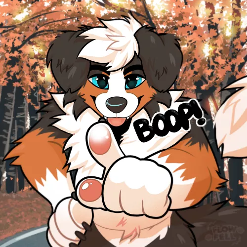 Boop!//art by me @flowfells on twitter by Flowfell