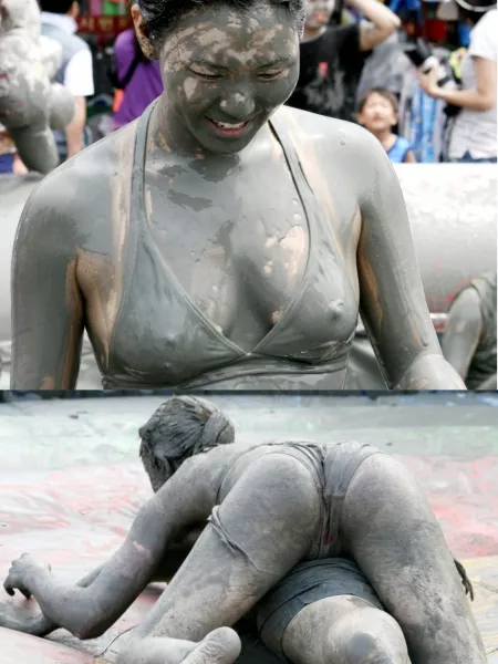 Boryeong mud festival Korea by redditphotosonly