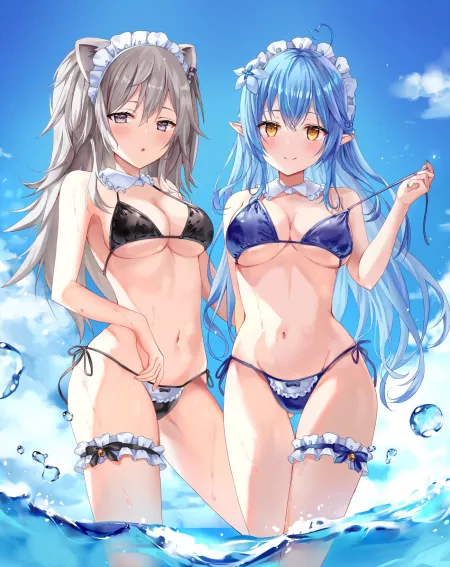 Botan & Lamy [Hololive] by its_CheeChung