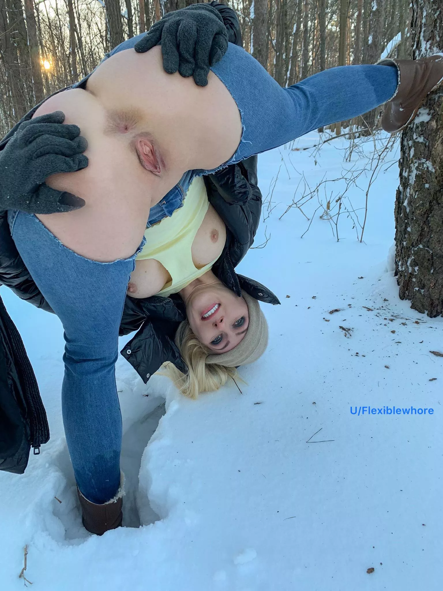 Both my holes want to be fucked in a snowy forest😋 posted by Flexiblewhore