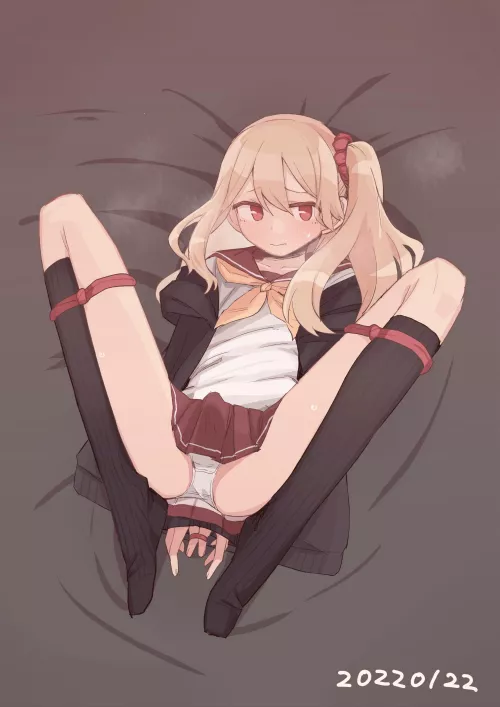 Bound and pitching a tent (unomiki)[Original] by mesuyuki