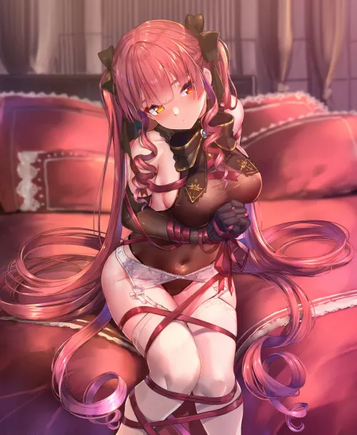 Bound By Ribbon Houshou Marine (Akasaai ) [Hololive] by sequence_string