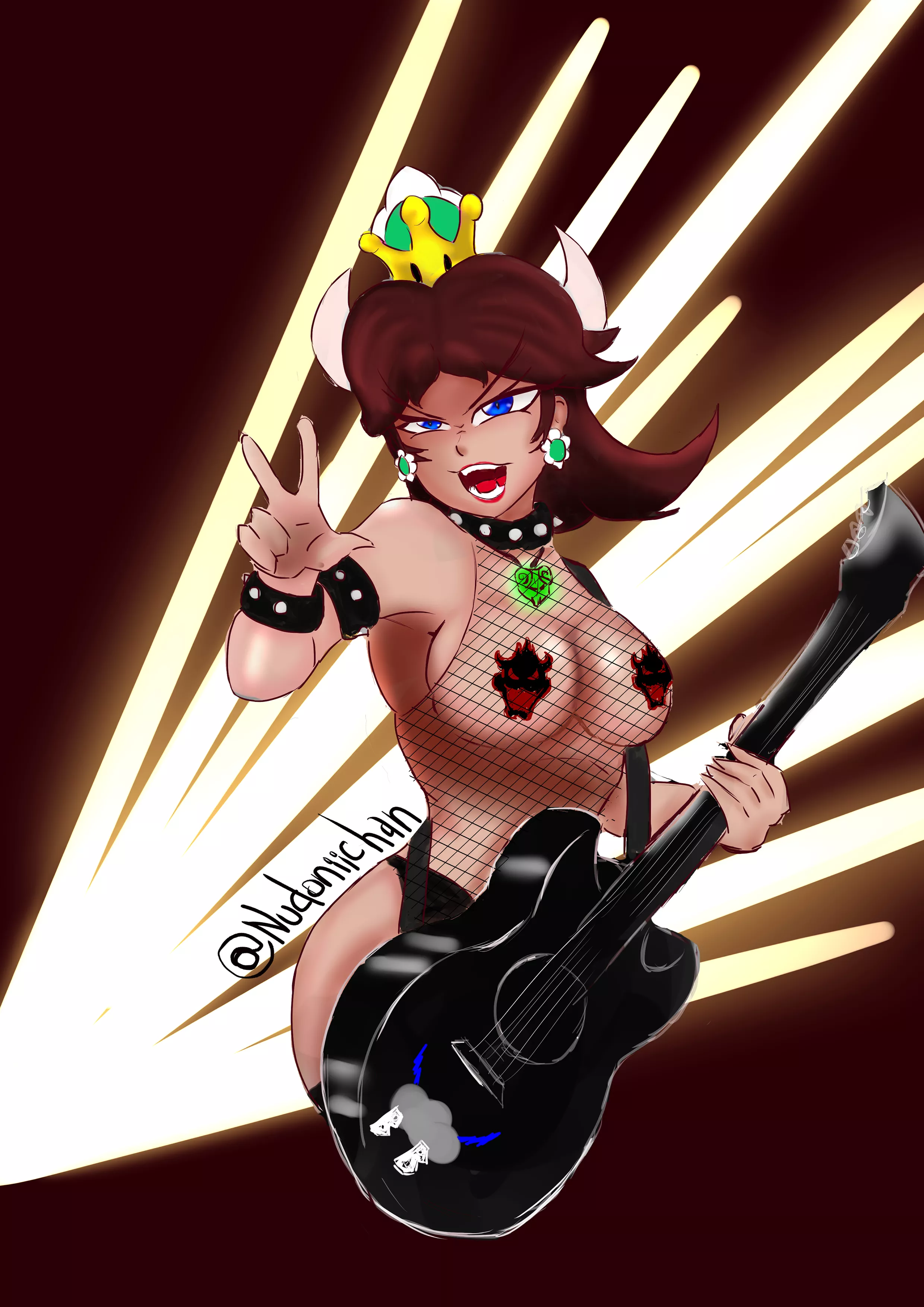 Bowsette Black but now Daisy-ish by Nudoniichan (OC) posted by Nudonichan