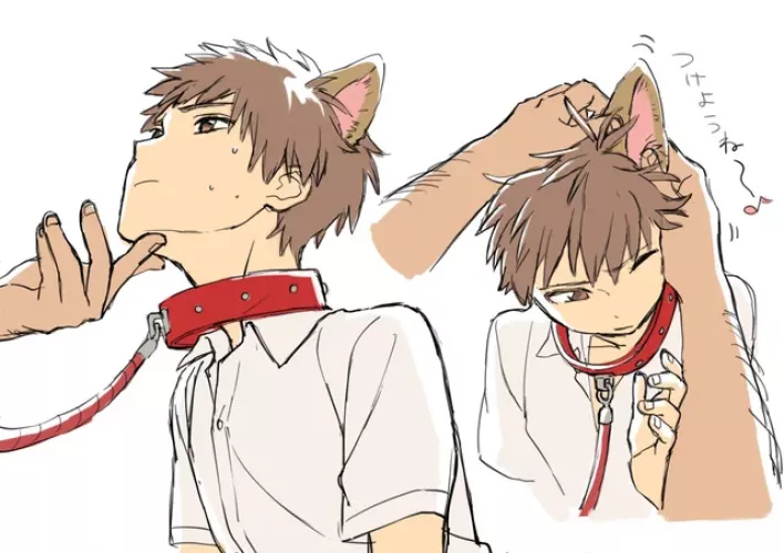 Boys with collars are so precious~ 🥺 by _MeritiNSFW_