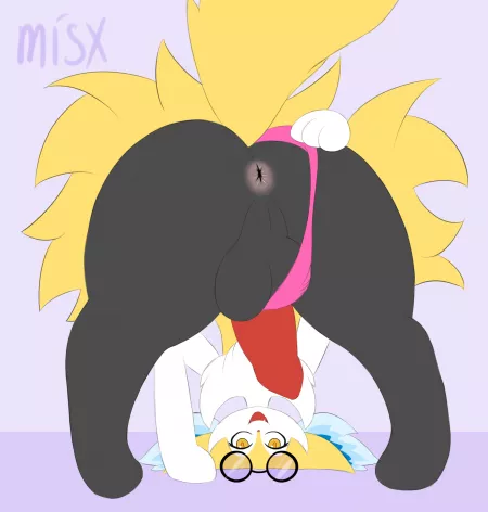 Braixen presenting [M] (Misx) by OwO_Bot