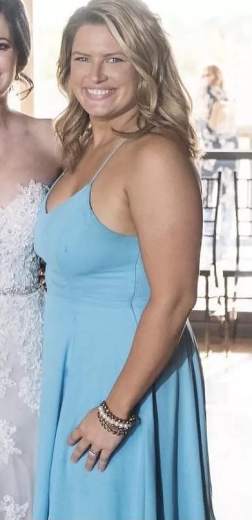 Braless at a friend’s wedding showing off those tits to everyone by Bigboobzwitha